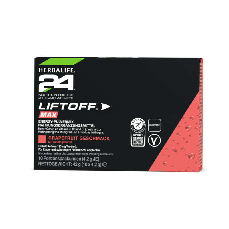 HERBALIFE - H24 LiftOff Max Grapefruit Geschmack 10 Portionspackungen