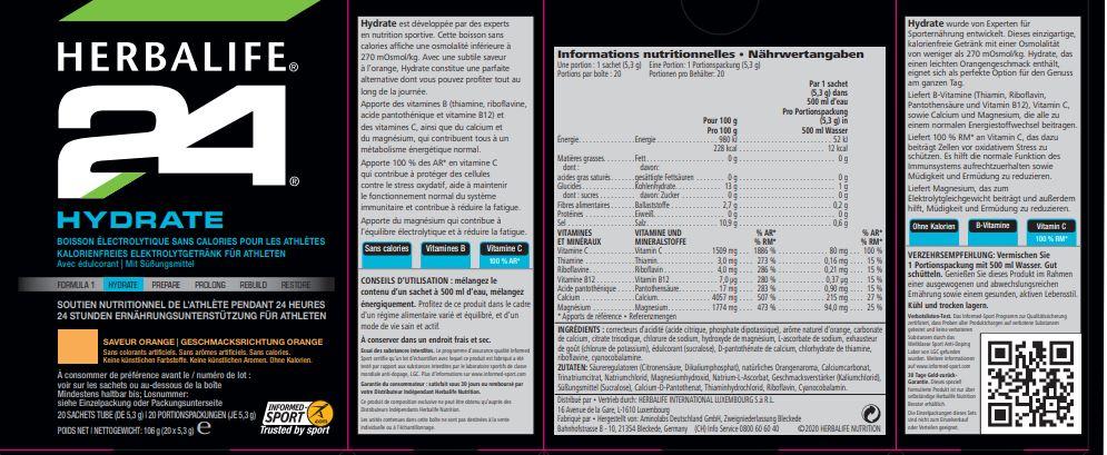 Herbalife24® Hydrate Orange 20 Beutel