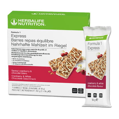 Formula 1 Express Riegel 7 Stück — Cranberry & White Chocolate