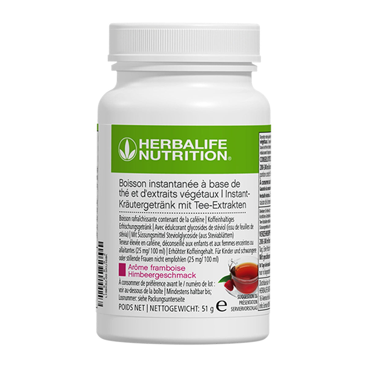 Instant-Kräutergetränk mit Tee-Extrakten 51g — Himbeere